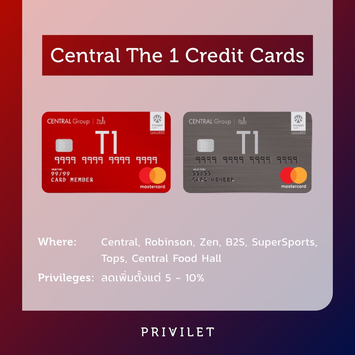 Central  Group x Central The 1 Credit Cards