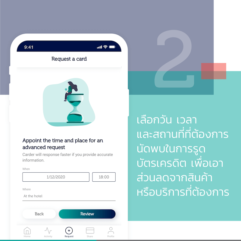How to request a credit card in advance with Privilet app 02